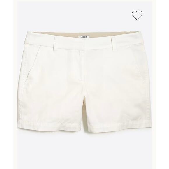 J. Crew 5” Classic Chino Shorts in White Size 8 - Picture 4 of 15
